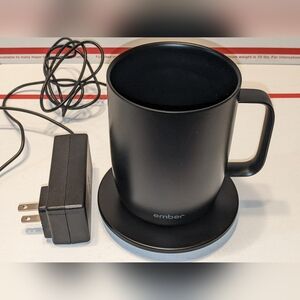 Ember Mug 2 CM19P Smart 14oz Mug, With Charger, Black - Tested & Working MINT